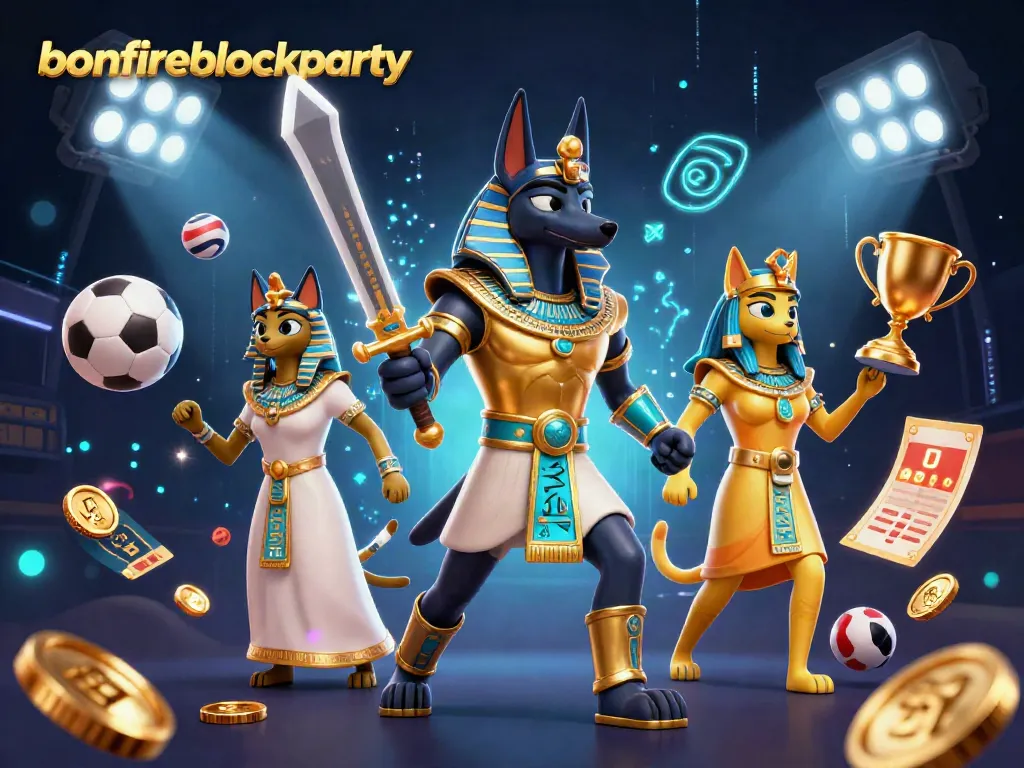 Join the bonfireblockparty excitement with 3D characters and vibrant casino elements in action.